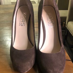Michael Kors Brown Suede Heels